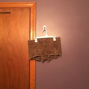 Ripped jean shorts